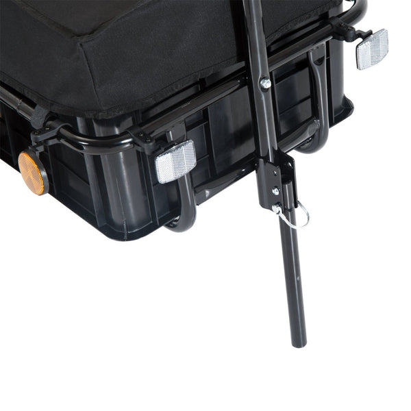 English Elm Aosom Bike Cargo Trailer with Waterproof Oxford Cover and 16 Inch Rubber Wheels W2225P217048