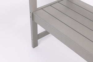 English Elm Weather Resistant Hips Outdoor Bench Slatted Backrest Ergonomic Patio Porch Park Seating W2085P361570