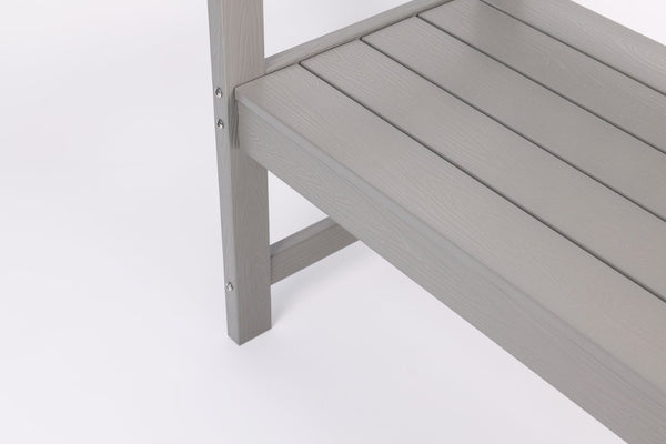 English Elm Weather Resistant Hips Outdoor Bench Slatted Backrest Ergonomic Patio Porch Park Seating W2085P361570