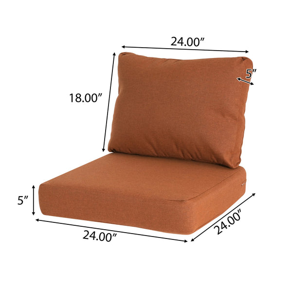 English Elm Christopher Knight Home® - Noah Outdoor Club Chair Cushion Set - Vibrant Orange Weather-Resistant Comfort For Patios & Decks N775P291454O