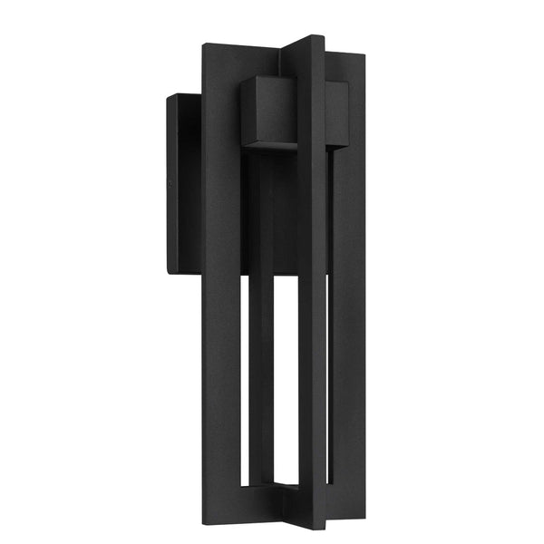 English Elm 13 Inch Matte Black Led Outdoor Wall Sconce Frosted Glass Dimmable Patio Light B370P414030