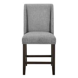 English Elm Blayzen Brown and Grey Upholstered Counter Chairs With Nailhead Trim (Set Of 2)