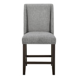 Blayzen Brown/Grey Upholstered Counter Chairs, Set of 2 - Nailhead Trim, Comfortable & Stylish Seating