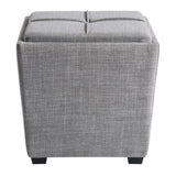 OSP Home Furnishings Rockford Storage Ottoman Dove