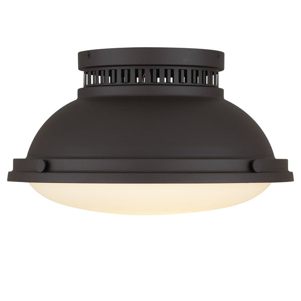 English Elm 2-light Dark Bronze Flush Mount Ceiling Fixture for Hallways Entryways and Bedrooms Antique Bronze B370P394558