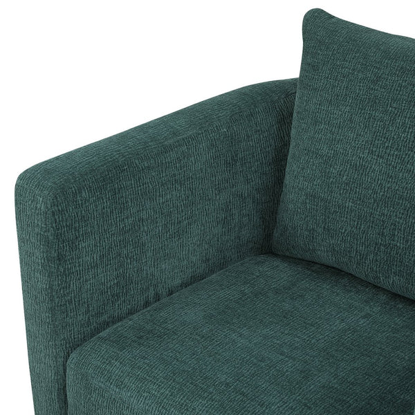 English Elm Sutton Peacock Performance Fabric Swivel Barrel Chair — Stain-Resistant, Pocket Coil Seat, Reversible Cushions B050P322586