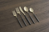 Lenox Cambridge Kiki Black/Champagne Satin 20-Piece Flatware Set NO COLOR METAL 516120GZDS