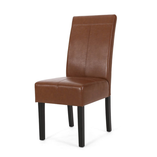 English Elm Pertica Upholstered Dining Chair Set of 2 with T-stitch Detail for Modern 38541.00PUCOGN