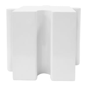 English Elm Christopher Knight Home® - 3-Piece Sculptural Puzzle Table Set - Interlocking Mgo Accent Tables For Indoor & Outdoor Use, White N770PS33132W