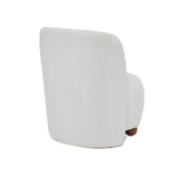 Christopher Knight Home® - Noble House - - Ultra-Soft Modern Low-Back Armless Accent Chair With Skin-Friendly Upholstery And Exquisite Round Pine Wood Feet, For Small Living Spaces, Living Room, Bedroom, Balcony, Office, Reading Nook, White