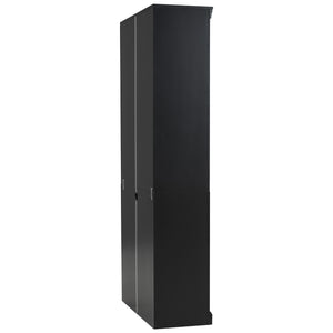 English Elm 83.4" Tall Wood Bookcase with LED Light Strip, 5-Tier Adjustable Shelves, Cable Hole, Modern Black Storage Organizer N751S246934B