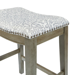 OSP Home Furnishings 24" Saddle Stool - Set of 2 Grey