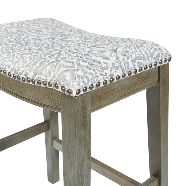 OSP Home Furnishings 24" Saddle Stool - Set of 2 Grey