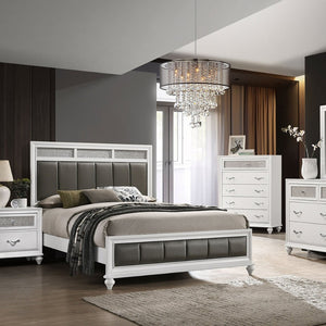 English Elm Randall Glamorous 5-Drawer Chest - Chic White Storage Solution With Crystal Hardware Accents B062P374129-GIGA