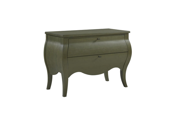 English Elm Bombe Chest of Drawers Hickory Veneer Old World Silhouette for Bedroom or Hallway B2699P439929
