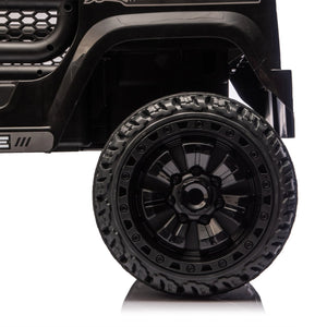 English Elm 24v Dual Motor Two Seat Kids Electric Ride on Car with Remote Control and Bluetooth Audio Black W1578P305897