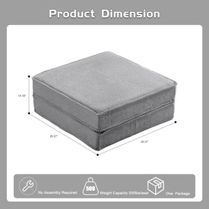 English Elm Compression Mahjong Floor Sofa Bed - Versatile Modular Design, Soft Circle Fleece, No Assembly Needed! W3723P377155