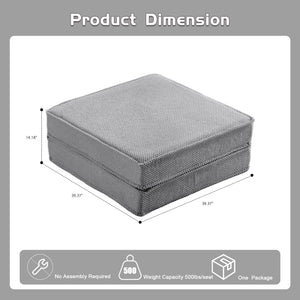 English Elm Compression Modular Floor Sofa Bed - Versatile, No Assembly Required, Cozy Fleece With Memory Foam Comfort W3723P377154