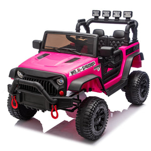 English Elm 24v Kids Electric Ride on Car with Parental Remote Dual Motor Four Wheel Suspension W1578P356392