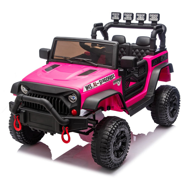 English Elm 24v Kids Electric Ride on Car with Parental Remote Dual Motor Four Wheel Suspension W1578P356392