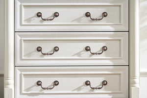 English Elm Farmhouse 5-Drawer Dresser Chest - Rustic Wooden Storage Organizer For Bedroom & Living Spaces W2393P252363