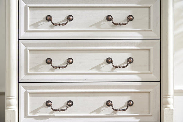 English Elm Farmhouse 5-Drawer Dresser Chest - Rustic Wooden Storage Organizer For Bedroom & Living Spaces W2393P252363