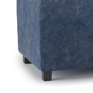 English Elm Avalon Storage Ottoman - Denim Blue Multi-Functional Seating With Hidden Storage & Serving Trays B136P158254