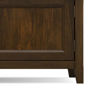 English Elm Burlington 72-inch Low TV Media Stand in Mahogany — Solid Wood, Cable Management, Fits up to 80" TVs B136P203482