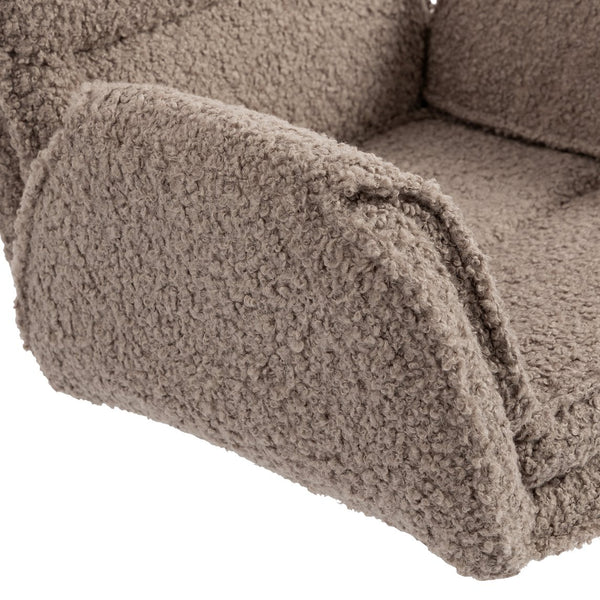 English Elm Stylish Barrel Swivel Accent Chair Upholstered Seat with Storage for Vanity or Dining W3248P424652