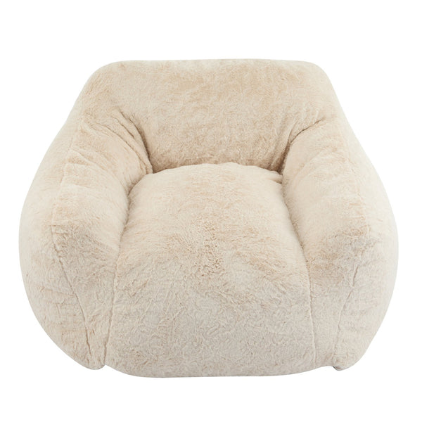 English Elm Christopher Knight Home® - Auch Indoor Armchair Style Bean Bag Beige - Plush Faux-Fur Comfort, Shredded Foam Support, Space-Smart Design N775P265515B