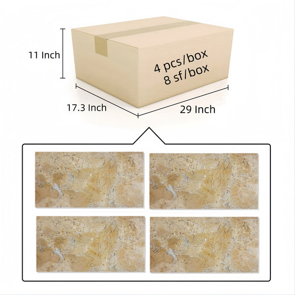 English Elm 12*24 Natural Marble Tile Leathered Finish Gold Beige Veining for Floors and Walls W1696P262328