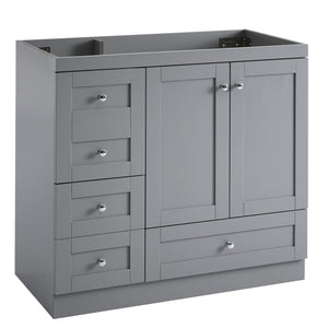 English Elm [cabinet Only] 36 Inch Shaker Bathroom Vanity with Soft Close Drawers and Enclosed Storage Gray N729P414617E
