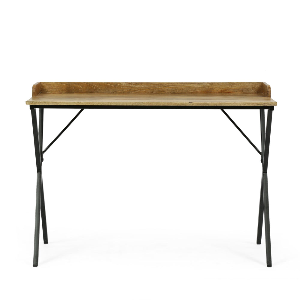 English Elm Christopher Knight Home® - Console Table Mango Wood & Iron Modern Industrial 42" x 18" Compact Desk Console for Entryway, Handmade 70804.00