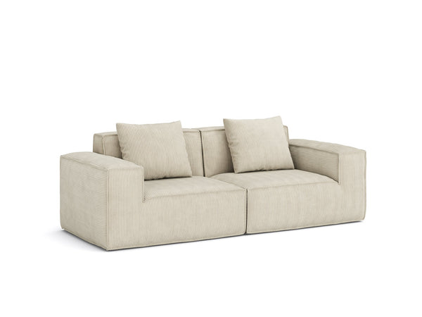 English Elm Modular Corduroy Velvet Sleeper Sofa Convertible Two Piece Set for Living Rooms W3147S00006