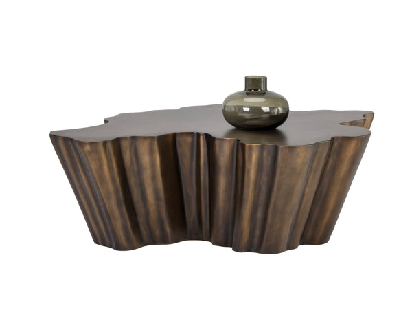 Sunpan Lynx Coffee Table - Bold Organic Design with Unique Shape, Perfect for Modern Living Spaces Antique Bronze