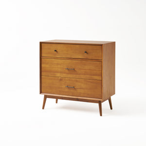English Elm Christopher Knight Home® - Okioki Mid-Century 3-Drawer Dresser in Acacia Wood — Sturdy, Smooth-Glide Storage for Bedrooms Natural 67064.00