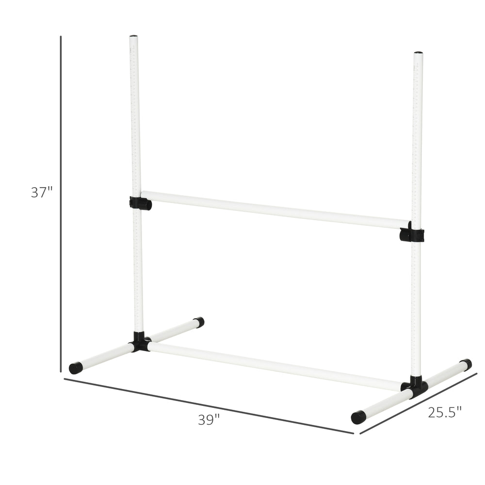 English Elm Dog Agility Jump Set of 4 Adjustable Bar Obstacles with Carrying Bag for Training T3971P384789