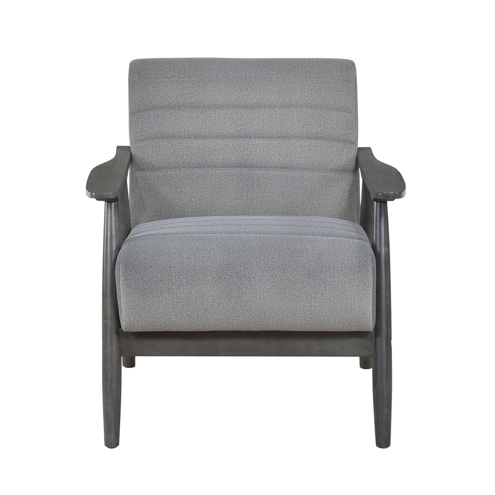 English Elm Casual Greeley Gray Velvet Accent Chair with Solid Wood Frame, Transitional Comfort, 29.5"x31.5" Compact Seat B011P264608
