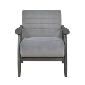 English Elm Casual Greeley Gray Velvet Accent Chair with Solid Wood Frame, Transitional Comfort, 29.5"x31.5" Compact Seat B011P264608