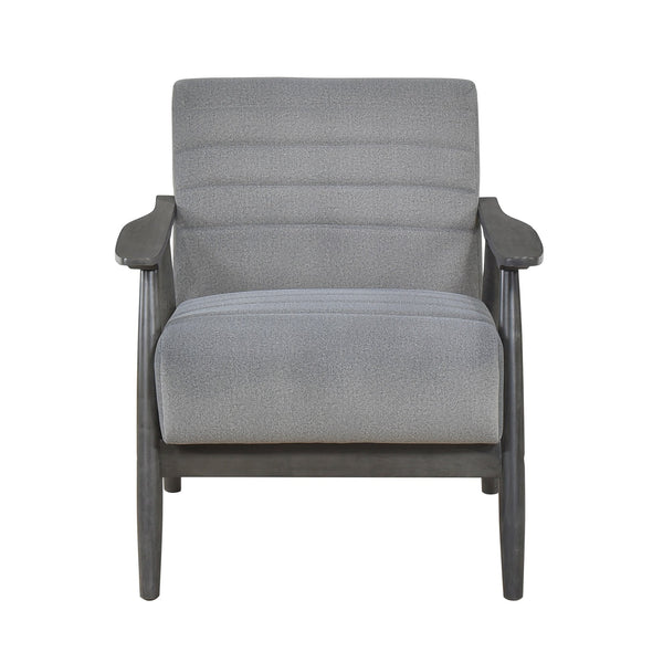 English Elm Casual Greeley Gray Velvet Accent Chair with Solid Wood Frame, Transitional Comfort, 29.5"x31.5" Compact Seat B011P264608