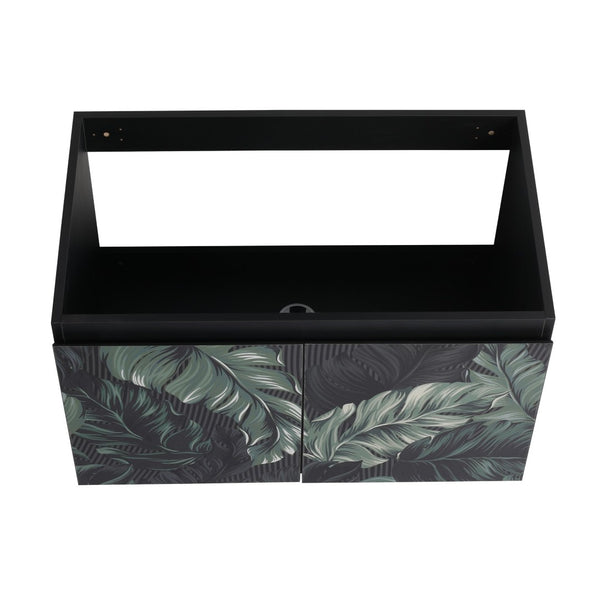 English Elm 30'' Floating Wall-Mounted Bathroom Vanity With Ceramic Sink & Soft-Close Doors For Modern Spaces P1 W999S00215-GIGA