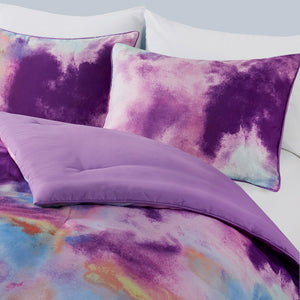 English Elm Full/Queen Cassiopeia Watercolor Tie Dye Comforter Set with Piped Edges, Hypoallergenic, OEKO-TEX 95 B035129811