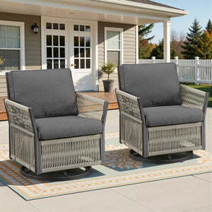 English Elm 73.2" Outdoor Handwoven Rattan 3 Seat Sofa with Olefin Cushions for Porch or Patio T3773P419404