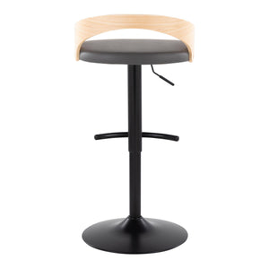 English Elm Adjustable Swivel Barstools Set of 3 Faux Leather Metal Wood Counter Height B202S02025