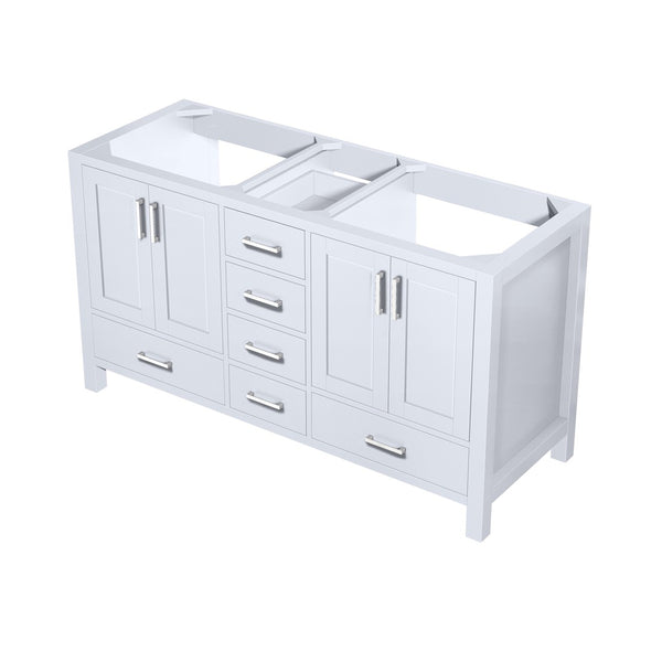 English Elm White Double Sink Vanity 60" W - Elegant Solid Wood Design With Ample Storage & Soft-Close Features B2731P258868-GIGA