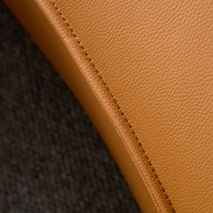 English Elm Modern Curved Sectional Sofa - 5-Seat Eco-Leather Couch For Stylish Living Rooms & Offices, Orange W2582S00079