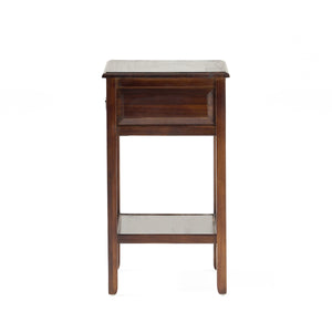 English Elm Christopher Knight Home® - End Table - Classic Brown Rubber Wood Design With Storage Drawer And Lower Shelf For Versatile Use N771P269301W