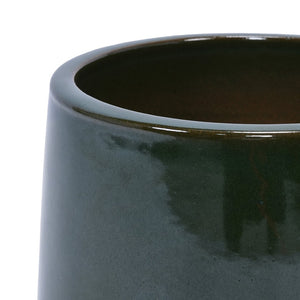 English Elm Set Of 3 Ceramic Flowerpots – Elegant Antique Green Planters For Indoor & Outdoor Decor Spaces W3273P321498-GIGA