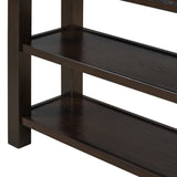 English Elm Trexm Retro Console Table With Drawer and Two Sturdy Shelves For Entryway, Living Room (Espresso)