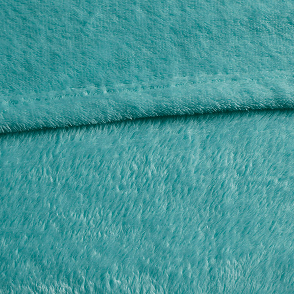 JLA Home Intelligent Design - Oversized Microlight Plush Blanket — Cloud-Soft, OEKO-TEX Certified Cozy Throw for Year-Round Comfort Aqua ID51-823